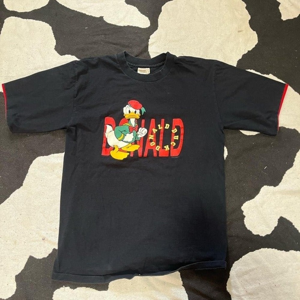 Vintage 90s made in USA Donald Duck double sleeve t shirt